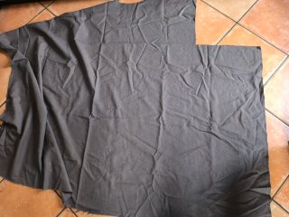 Retal de Tela de Lana Tipo Sarga Gris 1,55x0,88m