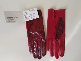 Guantes de Piel Barriocanal Rojos