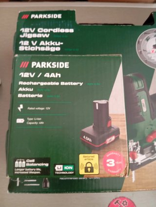 Sierra de Calar Parkside 12V Inalámbrica completa