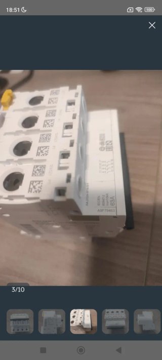 Magnetotérmico iC60N,4P,63A,curva C,ref. A9F79463.