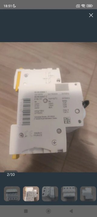 Magnetotérmico iC60N,4P,63A,curva C,ref. A9F79463.