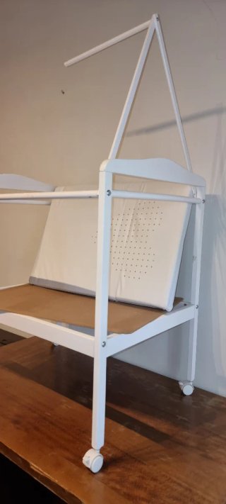 Armazón Minicuna Blanco con Ruedas