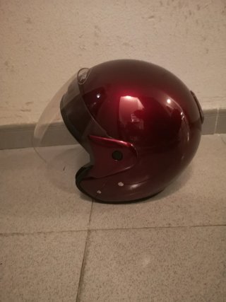 Casco de Moto Jet Color - Levior-  Granate Talla S