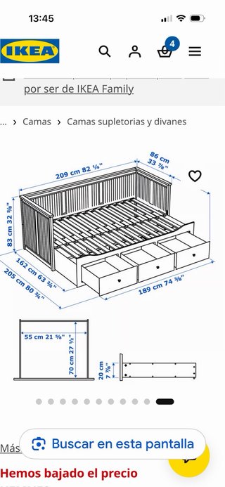 Cama Diván Ikea Blanca