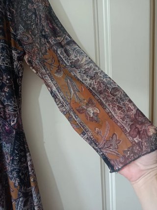 Vestido Desigual Midi Estampado Talla L