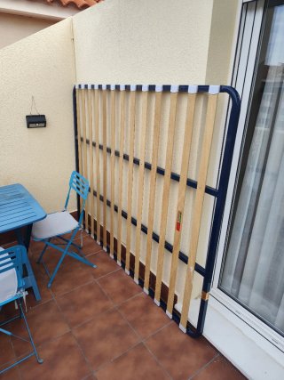 Somier metálico con lamas de madera