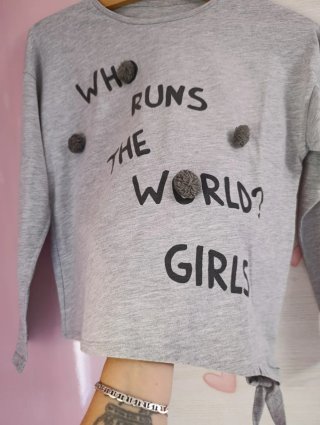 Jersey fino gris con mensaje