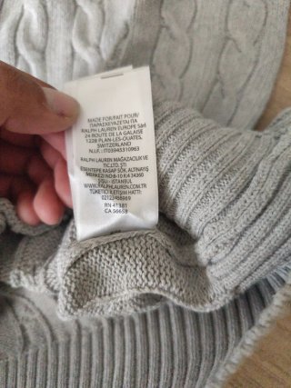 Maglioncino Polo Ralph Lauren Grigio Taglia M
