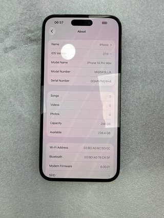 Apple iPhone 14 Pro Max 256GB Negro