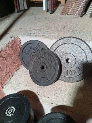Set de 5 Mancuernas y Discos de Pesas
