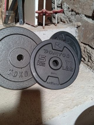 Set de 5 Mancuernas y Discos de Pesas