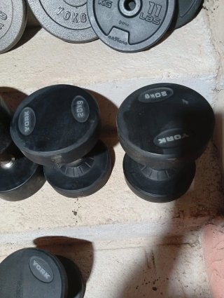 Set de 5 Mancuernas y Discos de Pesas