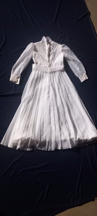Vestido blanco largo, primera Comunión