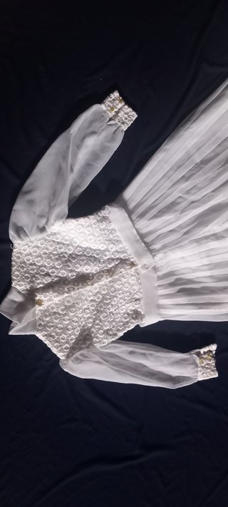 Vestido blanco largo, primera Comunión