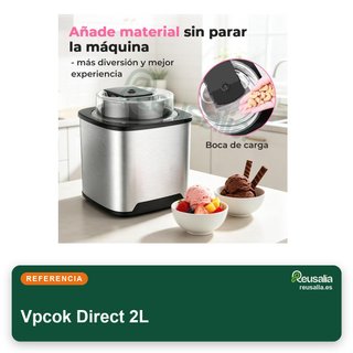 Máquina hacer helados 2L acero inoxidable