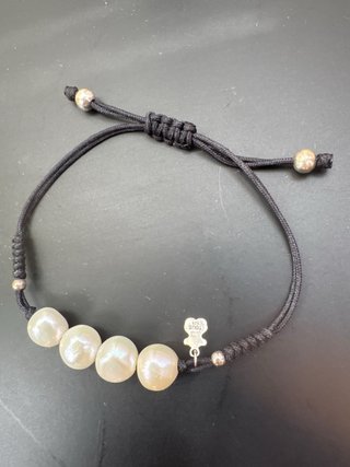 Pulsera Tous cordon plata y perlas