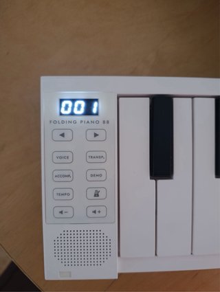 Teclado portátil plegable blanco