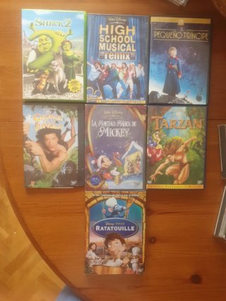 Lote de 7 Películas Infantiles en DVD