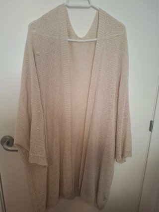 Kimono beige de punto