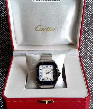 Reloj Cartier Plateado y Azul