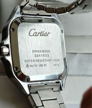 Reloj Cartier Plateado y Azul
