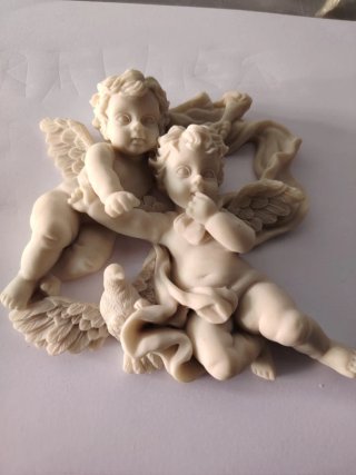 Set de  Miniaturas de Ángeles De marmolina