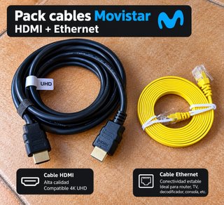 Pack Cable HDMI y Ethernet Movistar