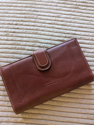 Cartera de piel Marsans marrón