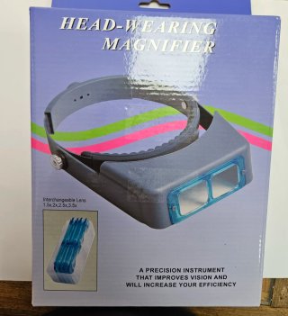Gafa lupa de cabeza con 4 lentes intercambiables