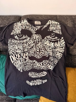Camiseta Desigual Negra Estampada Hombre