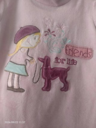 Vestido de Terciopelo para Bebé (3-6 meses) dibujo