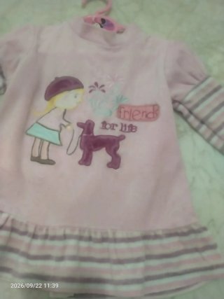 Vestido de Terciopelo para Bebé (3-6 meses) dibujo