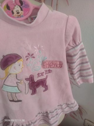 Vestido de Terciopelo para Bebé (3-6 meses) dibujo