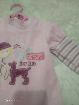 Vestido de Terciopelo para Bebé (3-6 meses) dibujo
