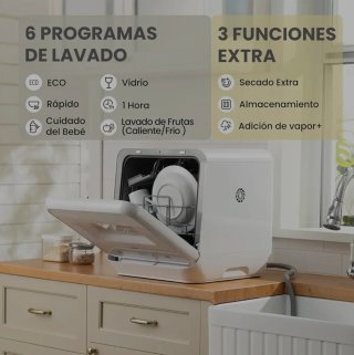 Lavavajillas compacto Comfee CDWMTO201D Blanco
