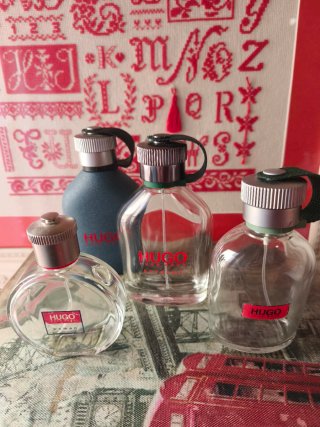 Lote de frascos de perfume vacíos