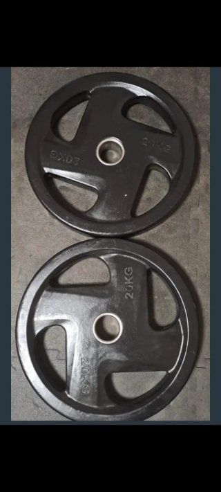Barra Olímpica de 150cm de 50mm y discos Olímpicos