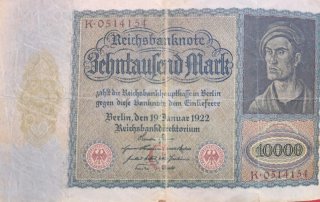 Billete Antiguo 10000 Mark Alemán 1922 y de 1000