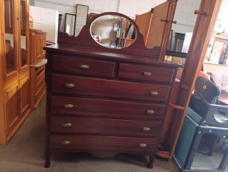 Dormitorio completo color cerezo madera maciza