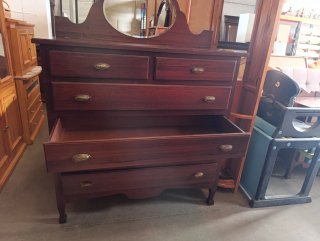 Dormitorio completo color cerezo madera maciza