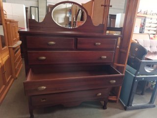 Dormitorio completo color cerezo madera maciza