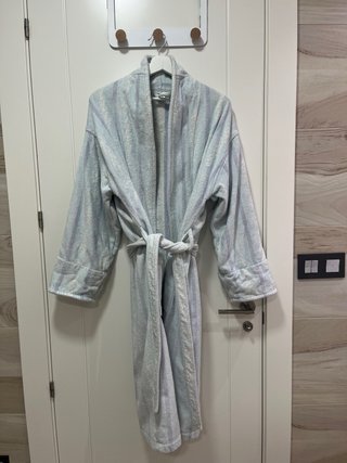 Albornoz Talla Única Rayas Azules y Blancas