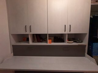 Mueble Cama Abatible con Escritorio y Armario