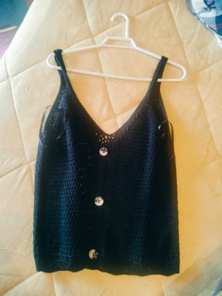 Camiseta de punto negra Primark Talla M