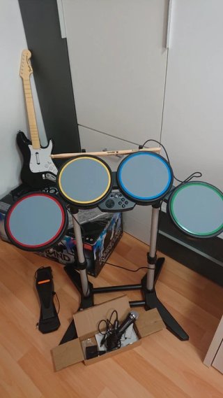 Kit Rock Band PS2/PS3 Completo Guitarra Batería