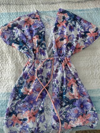 Kimono de playa floral talla única
