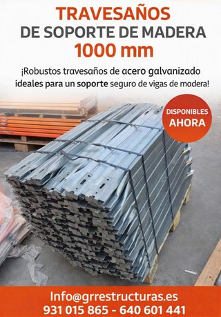 TRAVESAÑOS DE SOPORTE DE MADERA · 1000 mm