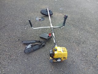 Desbrozadora  cabezal hilo y el disco