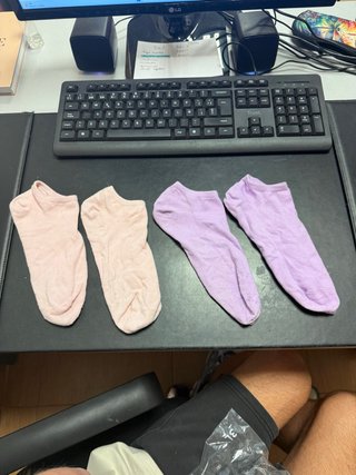 Calcetines tobilleros rosas y morados T43-46