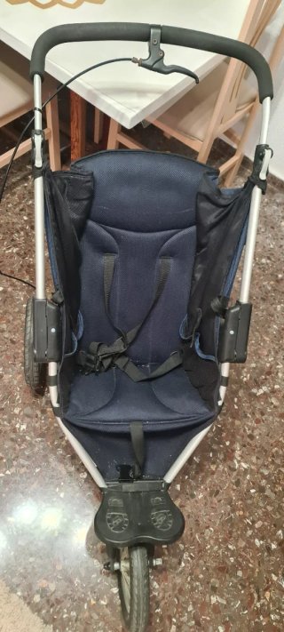 Carro ,carriti,Silla de paseo azul con frenos